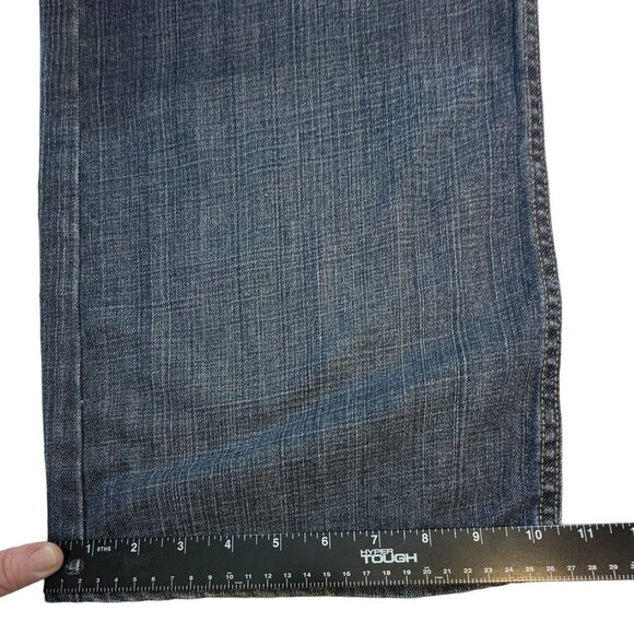 Claiborne Bootcut Jeans Men 40x32 Blue Dark Wash Straight Fit - Picture 12 of 13